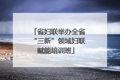省妇联举办全省“三新”领域妇联赋能培训班
